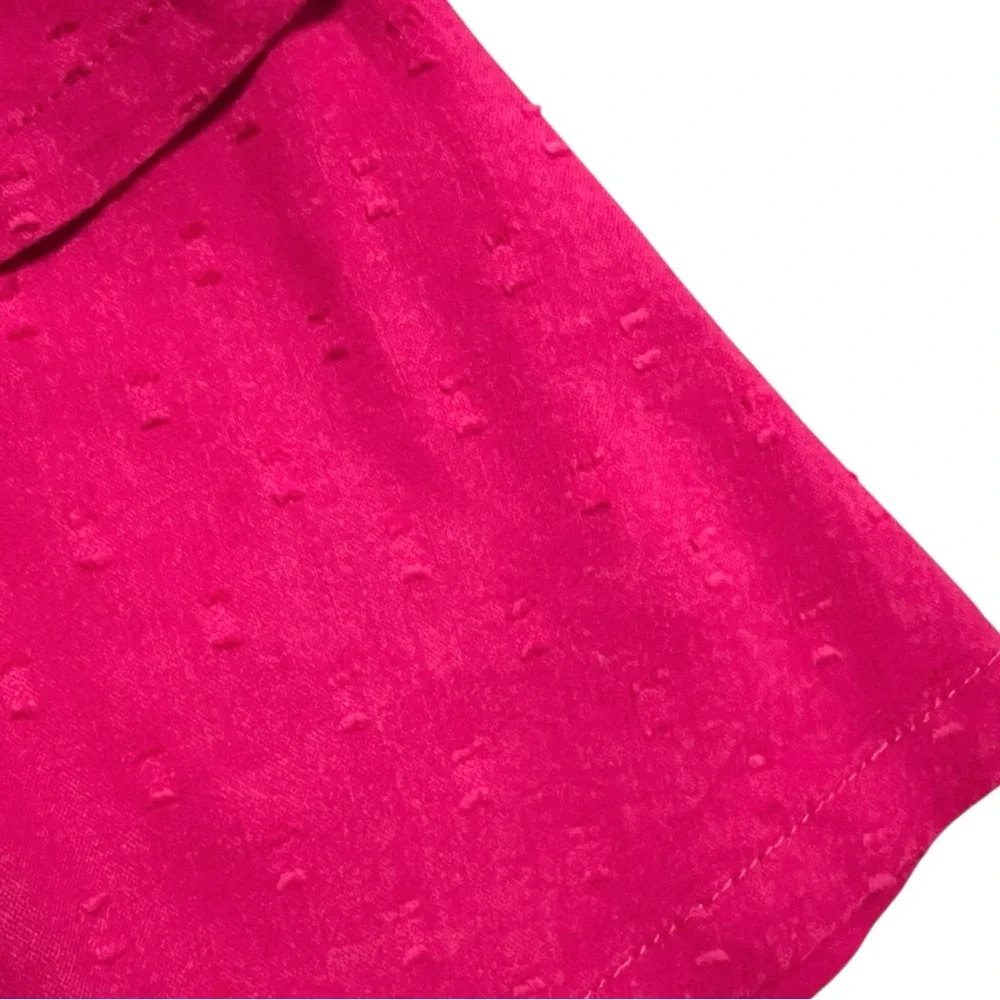 Old Navy M (8) Fuchsia Pink Tiered Swiss Dot Mini Skirt